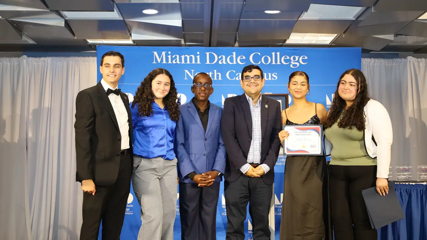 Students recognized for civic contribution during the year.