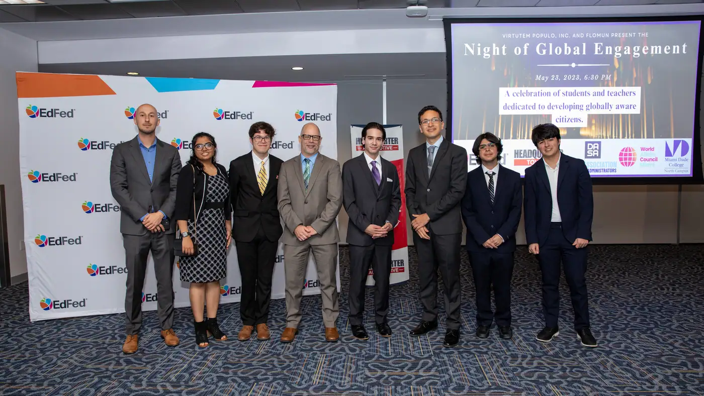 Partners and students at the Night of Global Engagement.